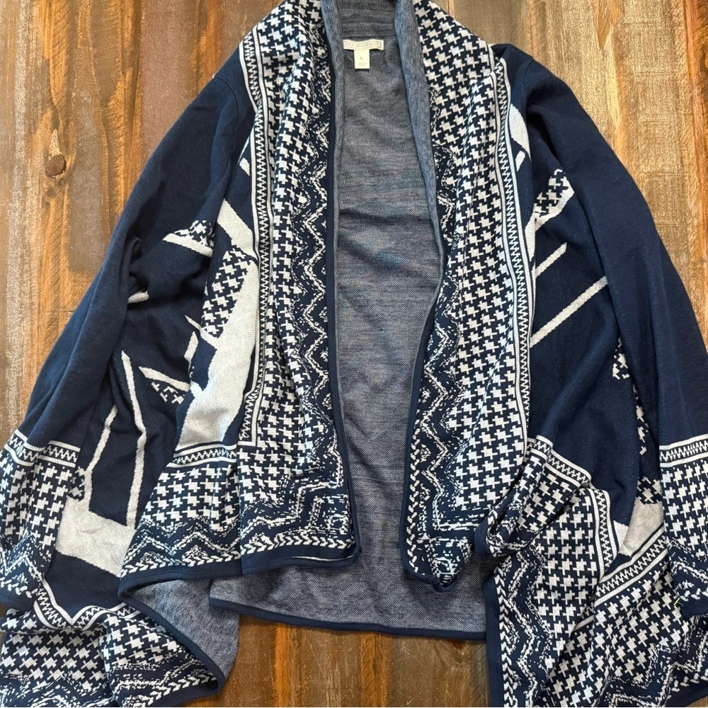 Dana Buchman Geometric Cardigan